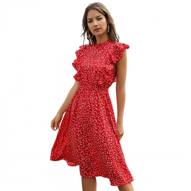 Women's Polkadot Chiffon Maxi Dress for Summer LONDYN UPBRINGING