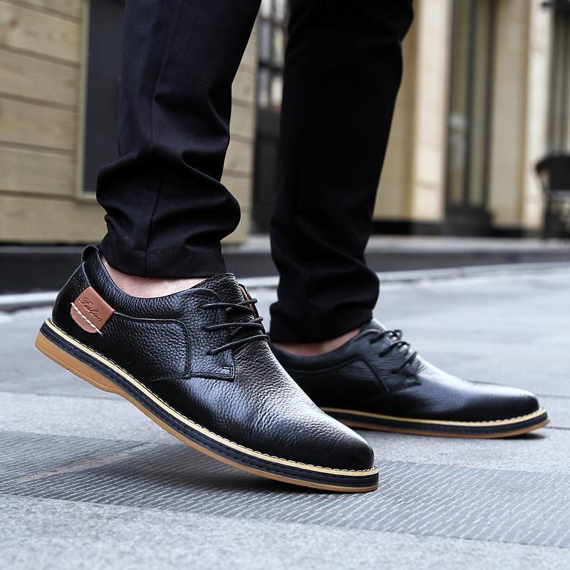 Men’s Large Size Leather British Shoes – Classic Formal Dress Shoes up to Size 48 LONDYN UPBRINGING