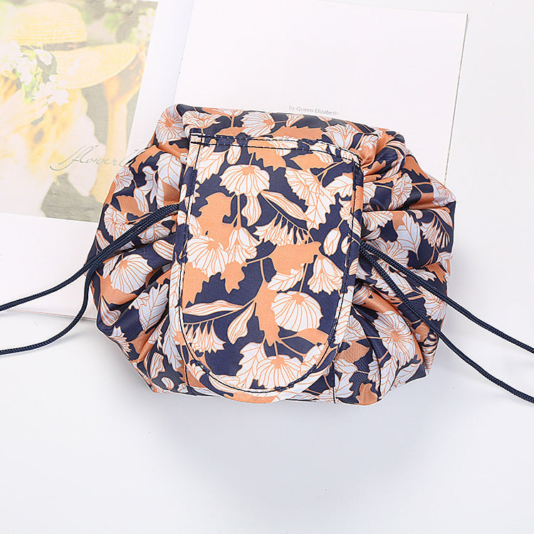 Animal Print Drawstring Cosmetic Bag – Large Capacity Lazy Makeup Storage Organizer for Travel LONDYN UPBRINGING