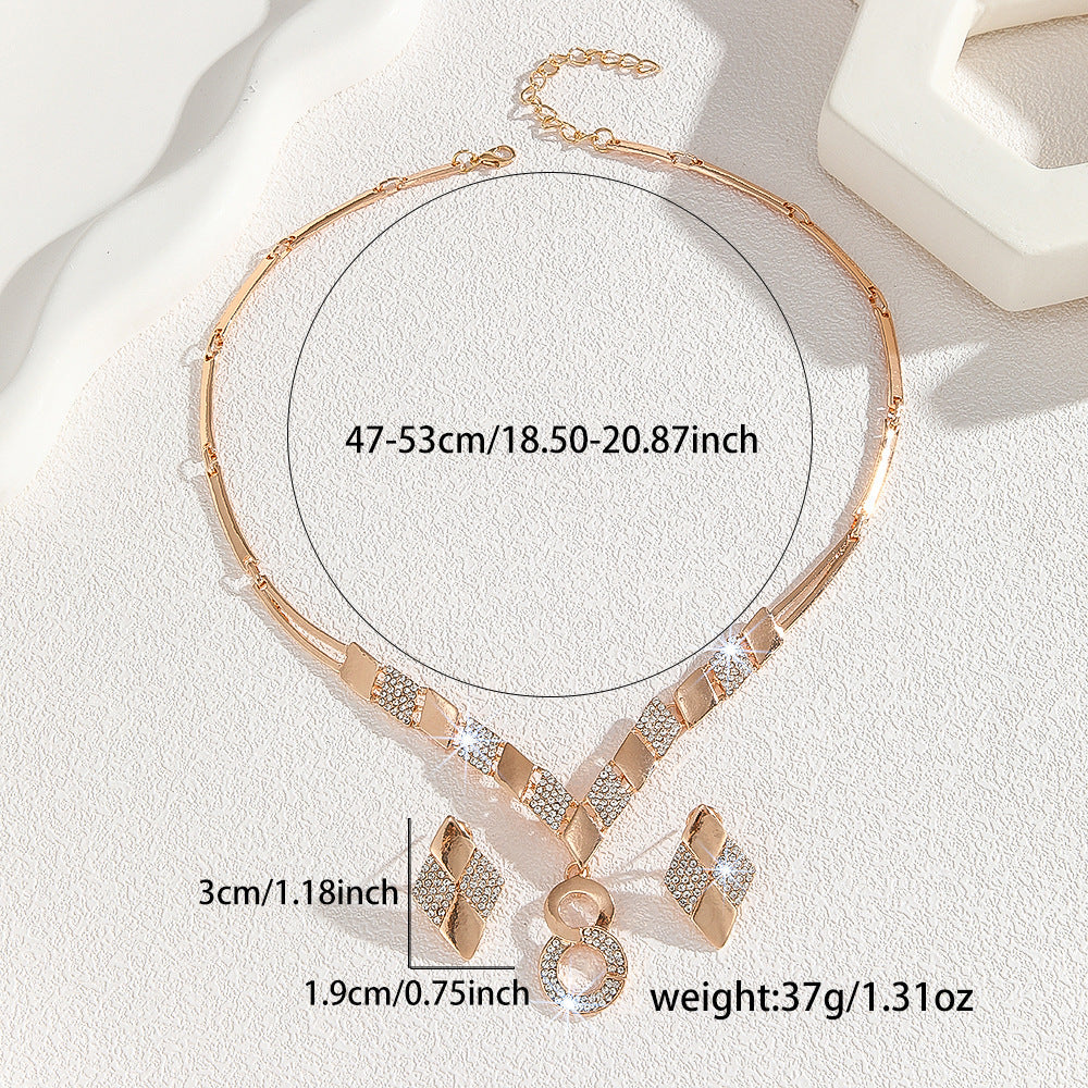 Affordable Zinc Alloy Necklace and Earrings Set | Women's Fashion Jewelry Suite LONDYN UPBRINGING