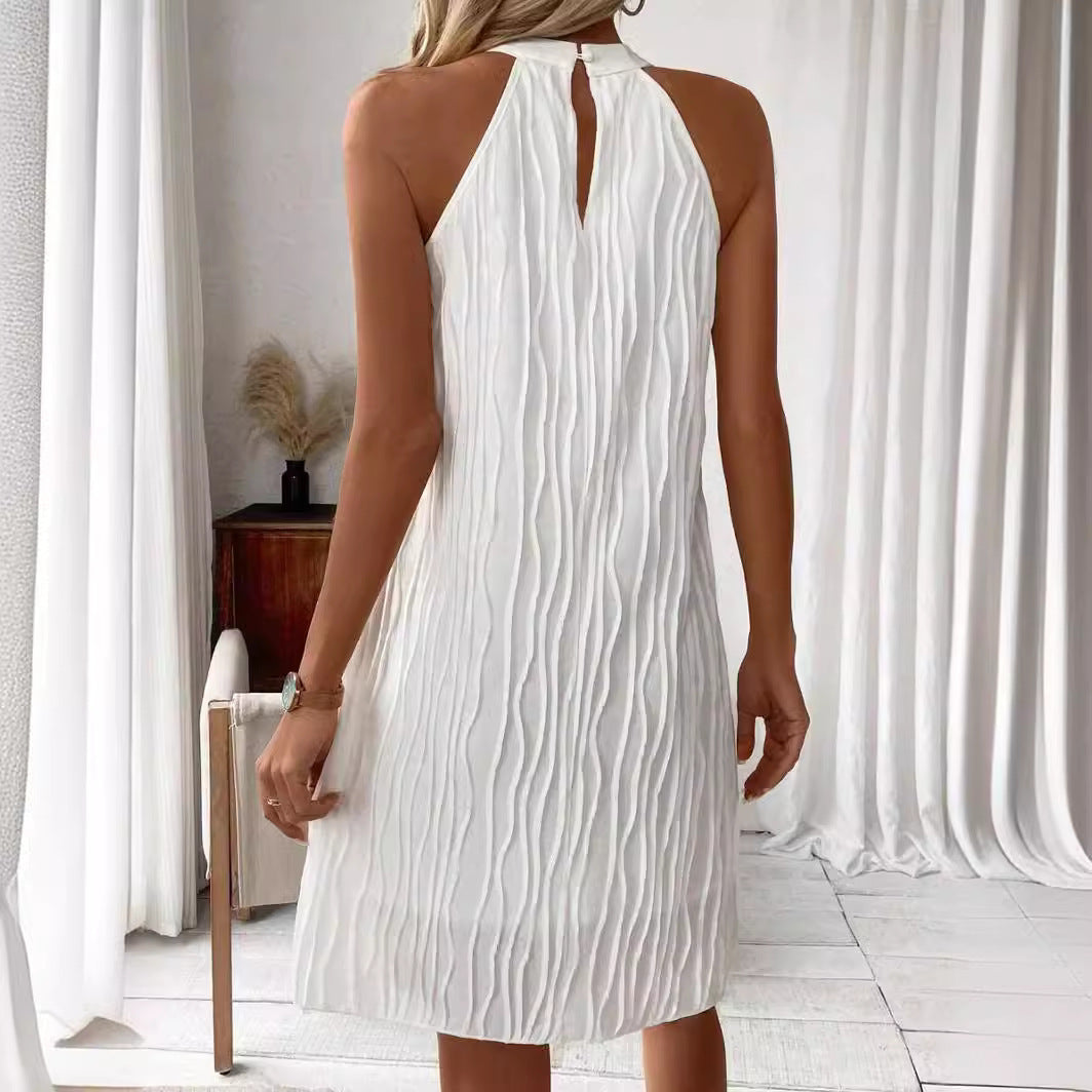 Women's Halter Backless Dress - Pure Color Fashion Styles LONDYN UPBRINGING