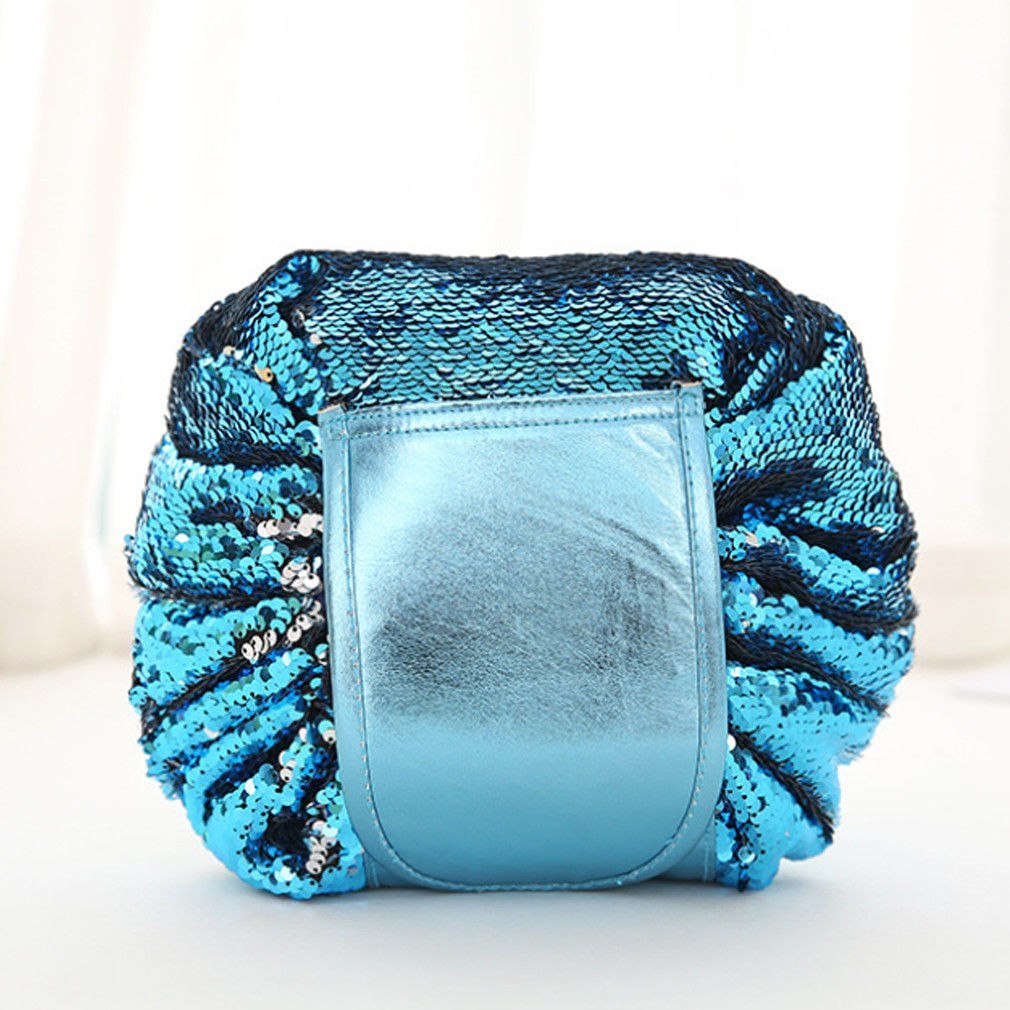 Animal Print Drawstring Cosmetic Bag – Large Capacity Lazy Makeup Storage Organizer for Travel LONDYN UPBRINGING