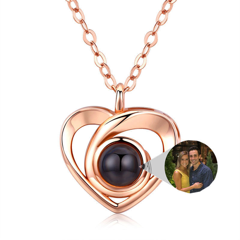 Custom Picture Inside Heart Pendant | S925 Silver Projection Necklace for Women LONDYN UPBRINGING