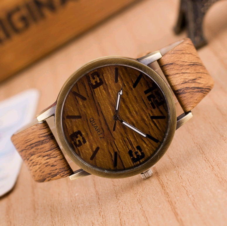 Fashion Wood Grain Watch – Stylish Natural Wooden Wristwatch for Men & Women LONDYN UPBRINGING