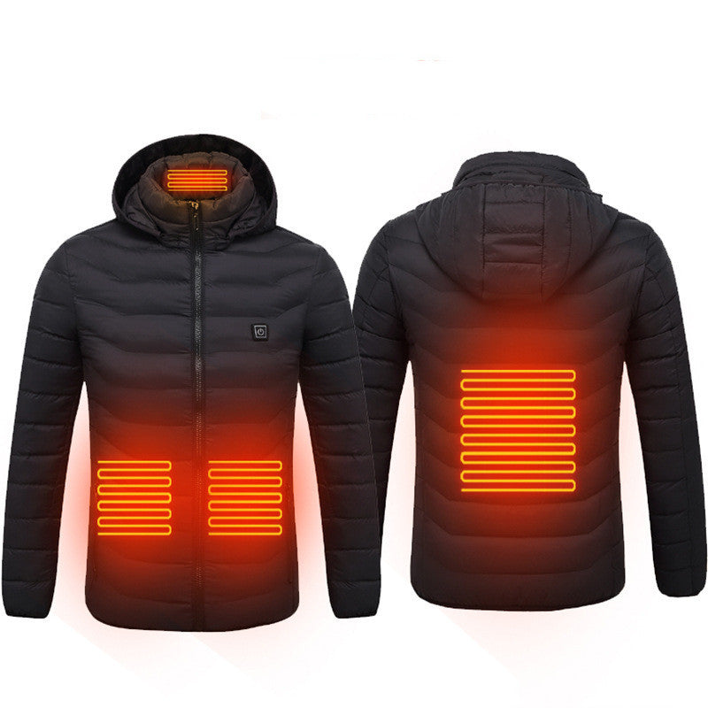Men’s USB Heated Jacket – Electric Cotton Thermal Coat with Heating Vest for Winter Warmth & Outdoor Comfort LONDYN UPBRINGING