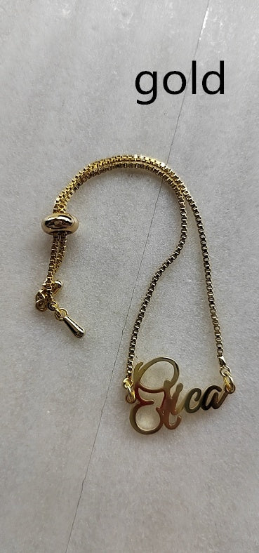 Personalized Name Bracelet: Custom Engraved Stainless Steel DIY Jewelry LONDYN UPBRINGING