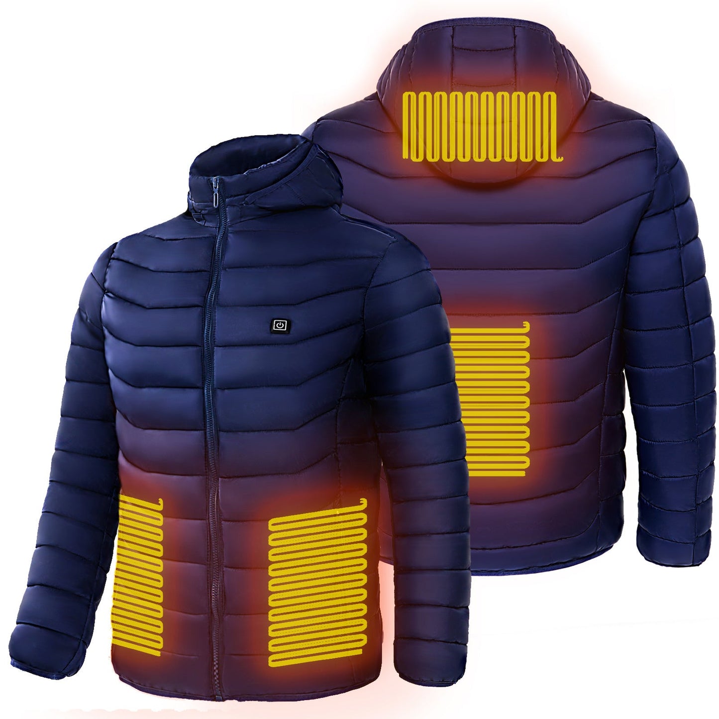 Men's Electric Heated Puffer Coat | 9-Zone | Insulated, Hooded Windbreaker LONDYN UPBRINGING