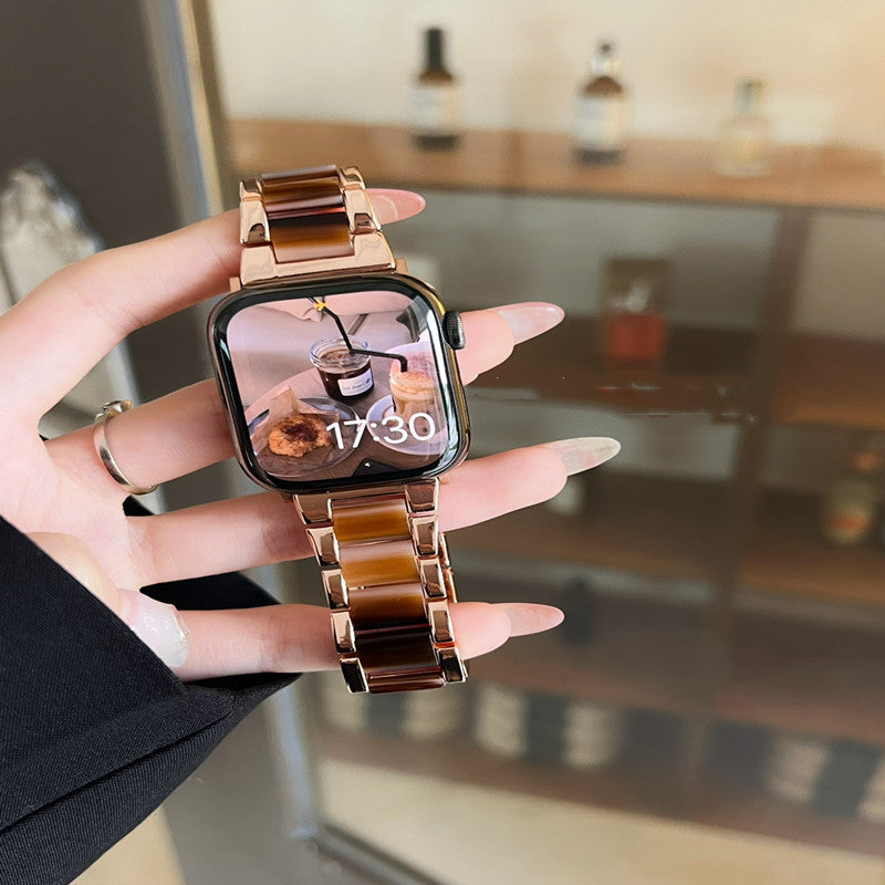 Textured Metal & Resin Strap – Stylish Replacement Band for iWatch, Men & Women LONDYN UPBRINGING