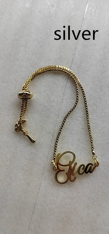 Personalized Name Bracelet: Custom Engraved Stainless Steel DIY Jewelry LONDYN UPBRINGING