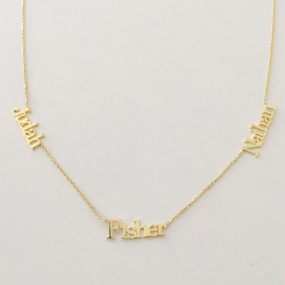 Personalized Name Necklace | Custom Engraved Pendant Jewelry for Women LONDYN UPBRINGING