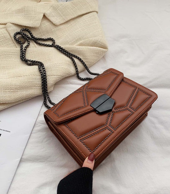 Rivet Chain Small Crossbody Bag for Women – Stylish Shoulder Purse & Trendy Handbag LONDYN UPBRINGING