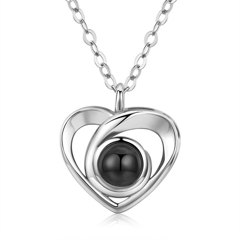 Custom Picture Inside Heart Pendant | S925 Silver Projection Necklace for Women LONDYN UPBRINGING