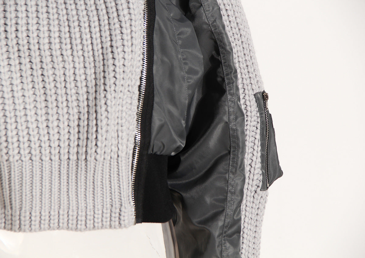 Women's Contrast Stitch Quilted Jacket – Warm, Fashionable Utility Coat LONDYN UPBRINGING