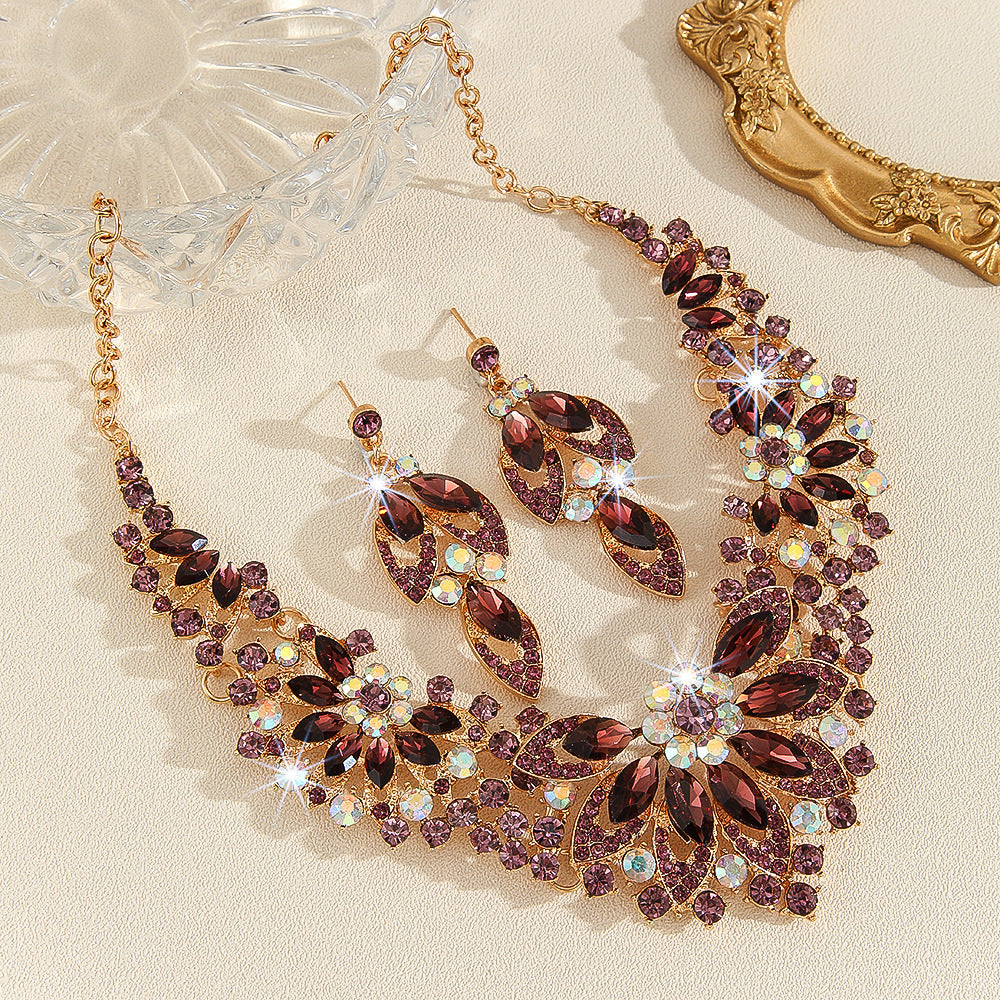 Luxury Statement Crystal Necklace & Earrings Set | High Profile Bridal/Formal Suite LONDYN UPBRINGING