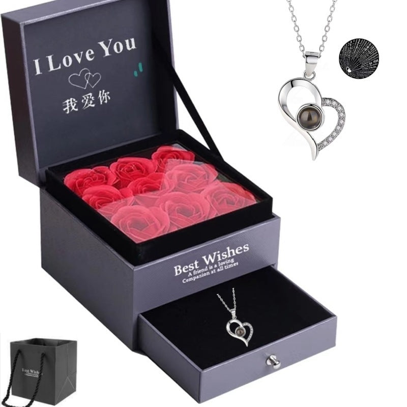 100 Languages "I Love You" Projection Necklace | Romantic Hidden Message Pendant Gift LONDYN UPBRINGING