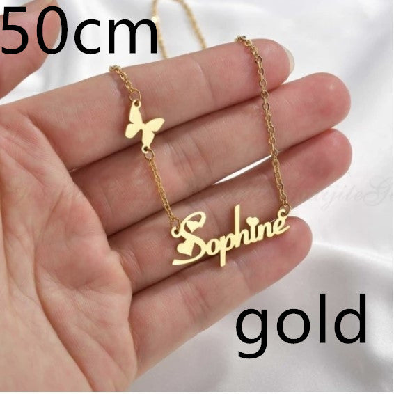 Custom Name Necklace | Personalized Alloy Metal Pendant with Fascinating Font LONDYN UPBRINGING
