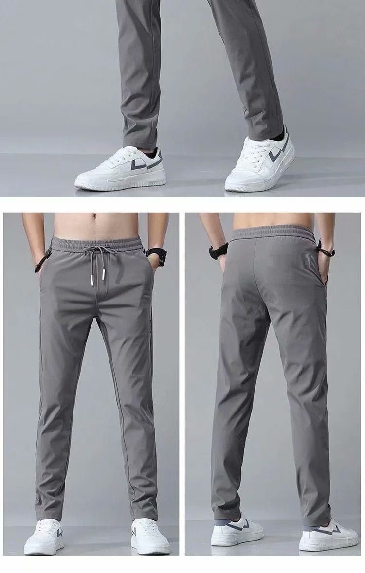 Men’s Korean Style Sweatpants – Thin Loose Straight Drawstring Casual Trousers LONDYN UPBRINGING