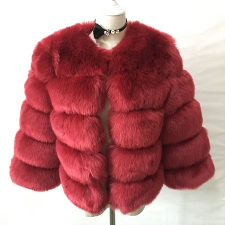 Women's Elegant Faux Mink Fur Coat S-3XL - Thick Warm Winter Outerwear LONDYN UPBRINGING