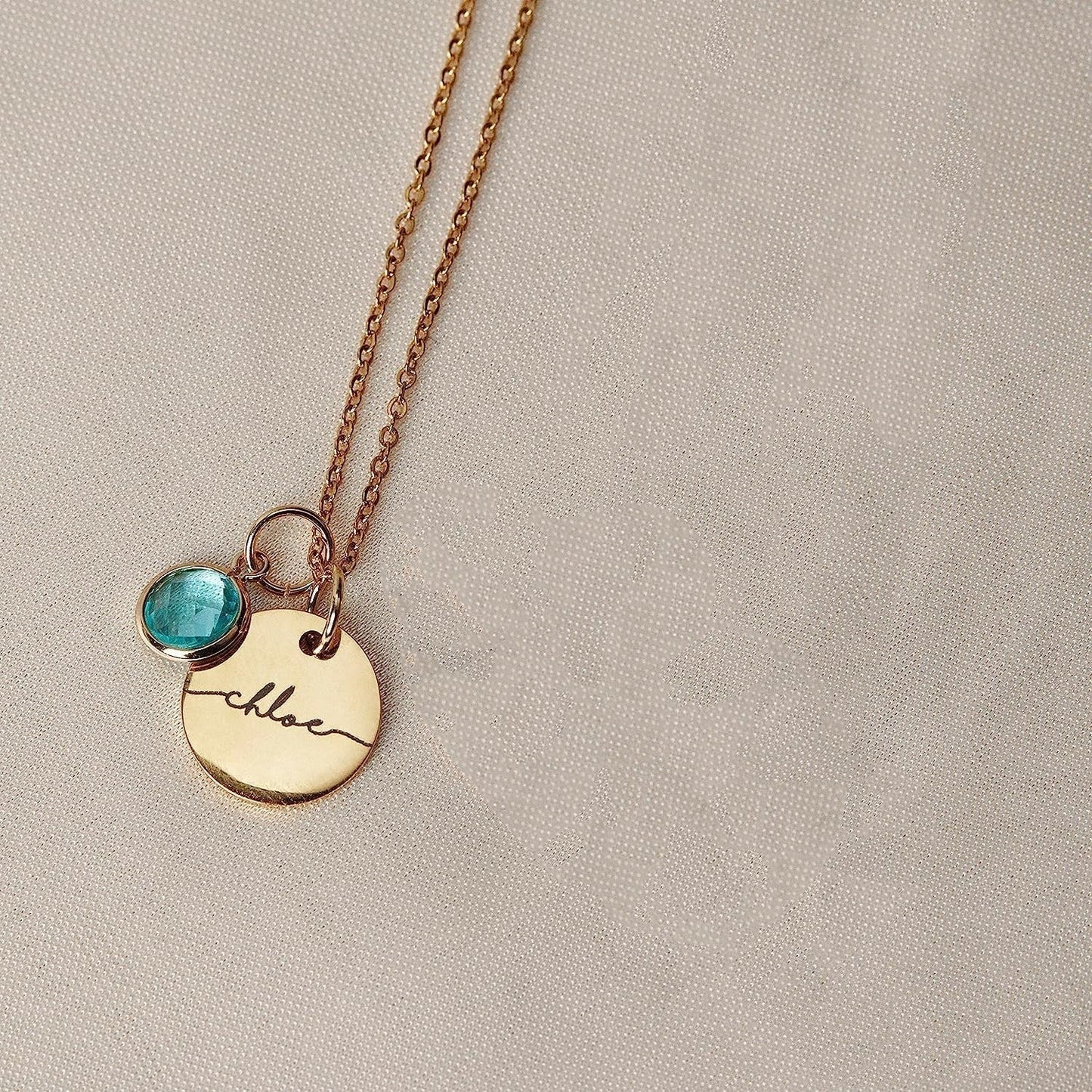 Personalized Birthstone Name Necklace | Custom Engraved Stackable Jewelry Gift LONDYN UPBRINGING