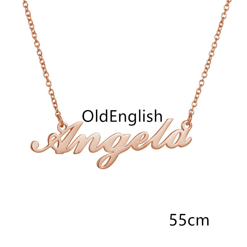 Custom Name Necklace | Personalized Alloy Metal Pendant with Fascinating Font LONDYN UPBRINGING