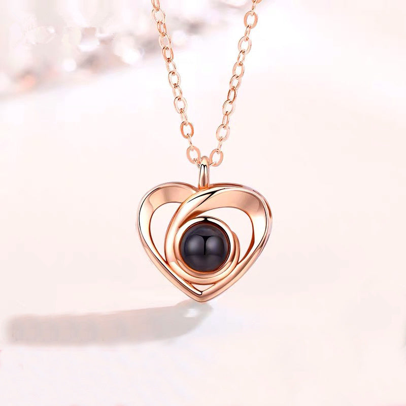 Custom Picture Inside Heart Pendant | S925 Silver Projection Necklace for Women LONDYN UPBRINGING
