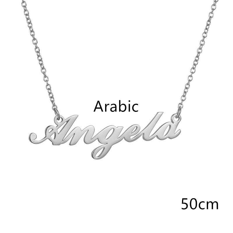 Custom Name Necklace | Personalized Alloy Metal Pendant with Fascinating Font LONDYN UPBRINGING