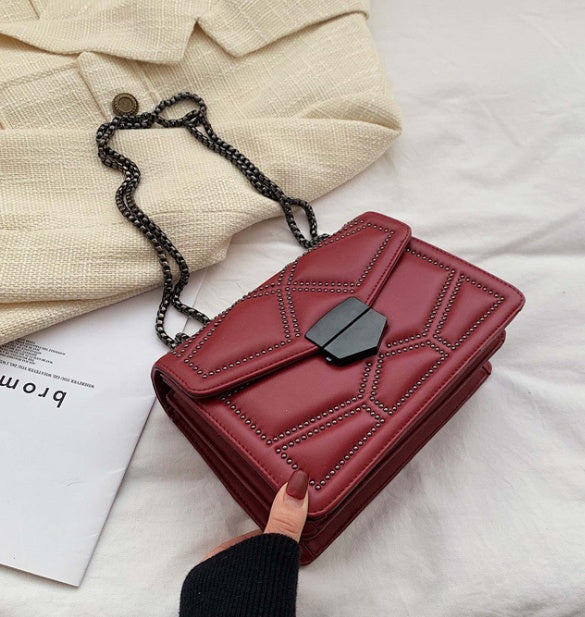 Rivet Chain Small Crossbody Bag for Women – Stylish Shoulder Purse & Trendy Handbag LONDYN UPBRINGING
