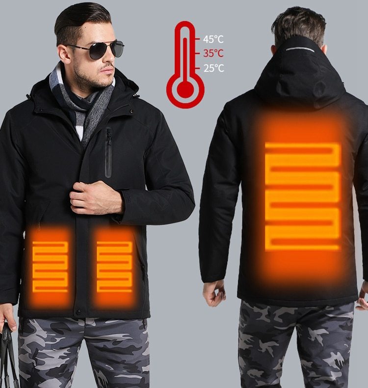 Unisex USB Heating Winter Cotton Jacket - Waterproof Outdoor Windbreaker LONDYN UPBRINGING
