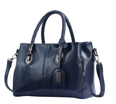 Vintage Oil Wax Leather Handbag for Women – Luxury Retro Shoulder Tote Bag LONDYN UPBRINGING