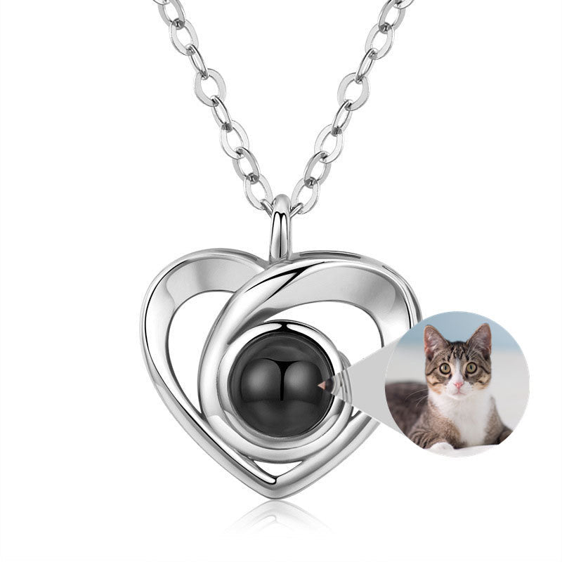 Custom Picture Inside Heart Pendant | S925 Silver Projection Necklace for Women LONDYN UPBRINGING