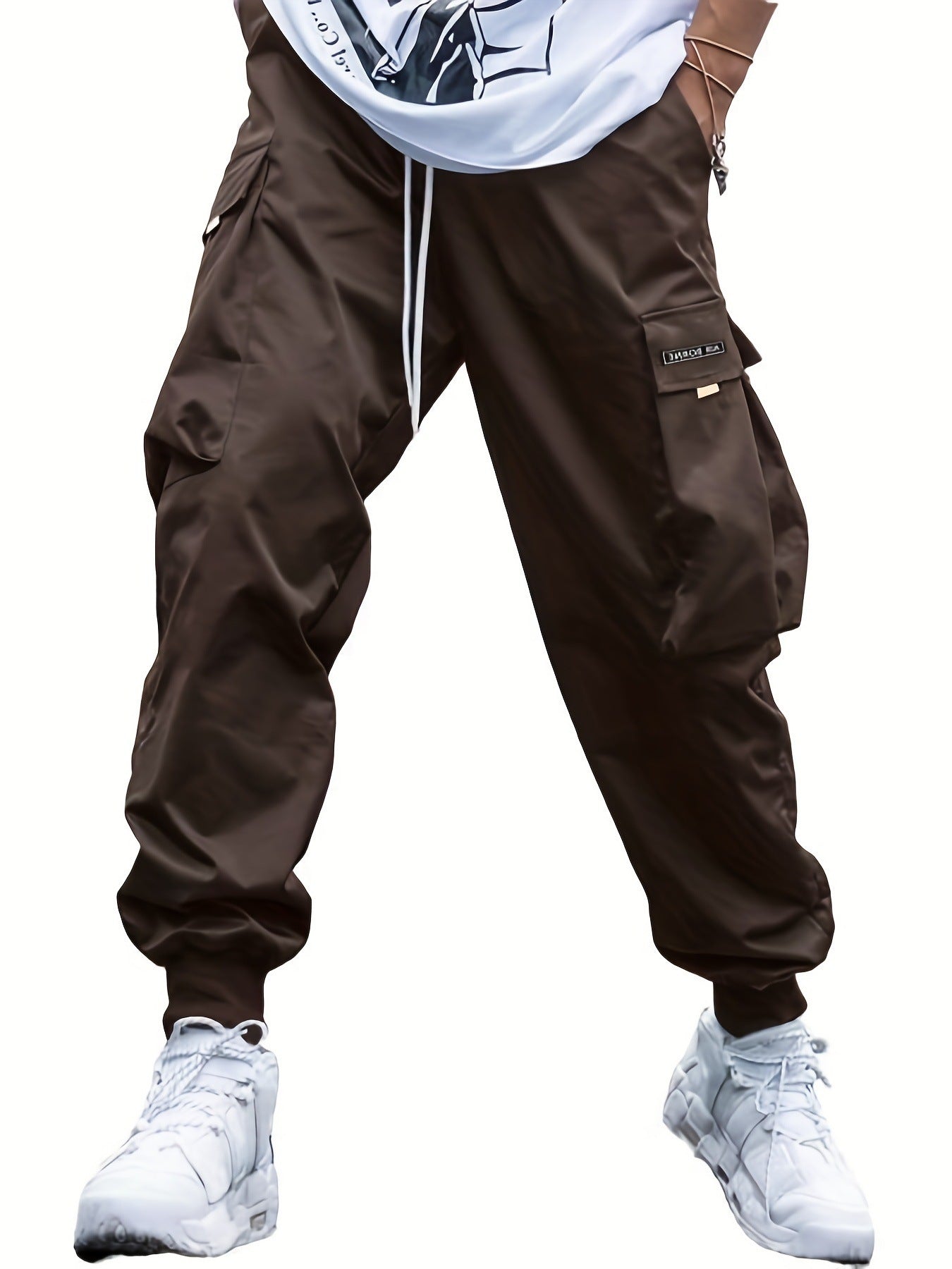 Men’s Multi-Pocket Cargo Pants – Casual Hip-Hop Drawstring Trousers for Outdoor & Streetwear Style LONDYN UPBRINGING