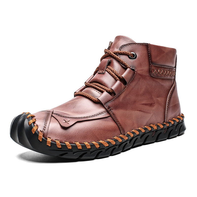 Men’s Leather Casual Shoes – Premium Genuine Leather Sneakers for Everyday Comfort & Style LONDYN UPBRINGING