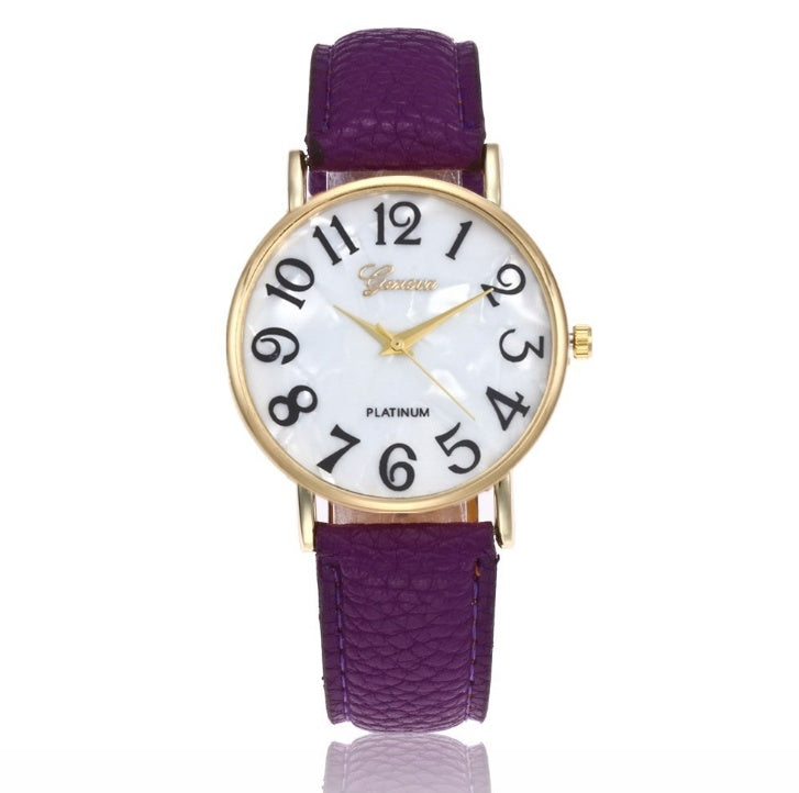Marble Belt Geneva Watch – Fashion Shell Face Casual Watch for Men & Women LONDYN UPBRINGING