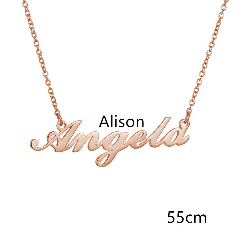 Custom Name Necklace | Personalized Alloy Metal Pendant with Fascinating Font LONDYN UPBRINGING