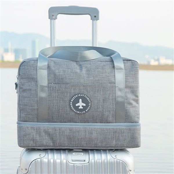 Dry and Wet Separation Travel Bag for Women – Large Capacity Fitness Duffle with Shoe Compartment & Storage Pouch LONDYN UPBRINGING