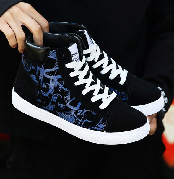 Men’s Spring High-Top Shoes – Korean Edition Fashion Sneakers for Trendy Street Style LONDYN UPBRINGING
