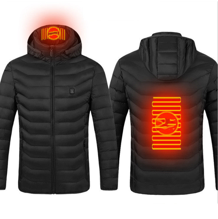 Men’s USB Heated Jacket – Electric Cotton Thermal Coat with Heating Vest for Winter Warmth & Outdoor Comfort LONDYN UPBRINGING