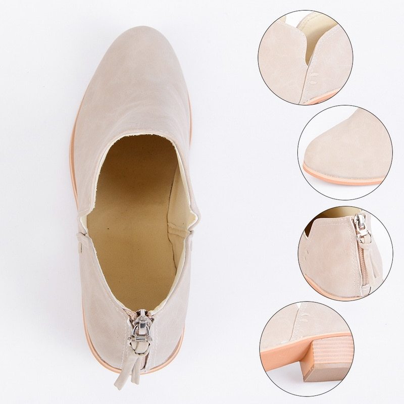 Autumn Retro High Heel Ankle Boots for Women LONDYN UPBRINGING