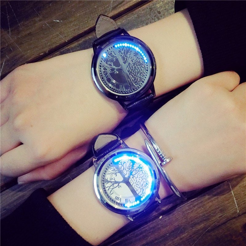 Creative LED Waterproof Watch – Smart Circular Belt Watch for Men & Women, Trendy Couple Design LONDYN UPBRINGING