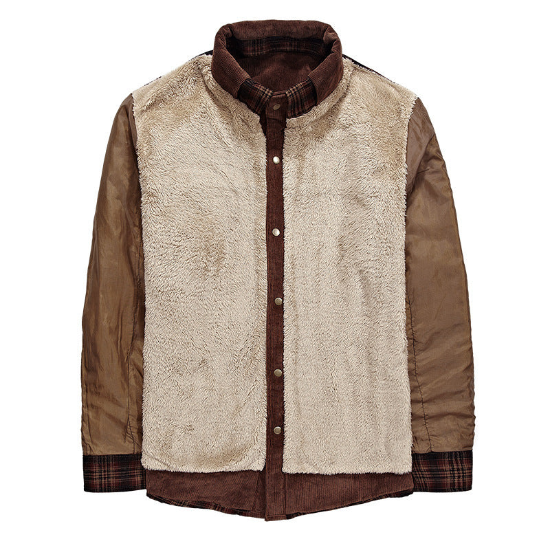Men’s Thicken Winter Jacket – Warm Fleece & Cotton Plaid Coat for Outdoor Comfort & Military-Style Fashion LONDYN UPBRINGING