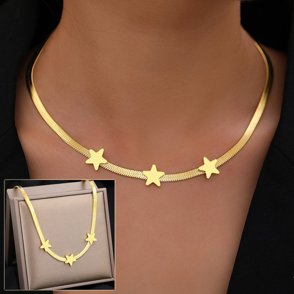 Edgy Stainless Steel Choker Necklace | Snake Chain & Blade Pendant Jewelry for Women LONDYN UPBRINGING