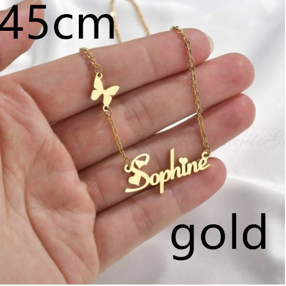 Custom Name Necklace | Personalized Alloy Metal Pendant with Fascinating Font LONDYN UPBRINGING