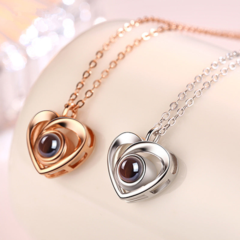 Custom Picture Inside Heart Pendant | S925 Silver Projection Necklace for Women LONDYN UPBRINGING