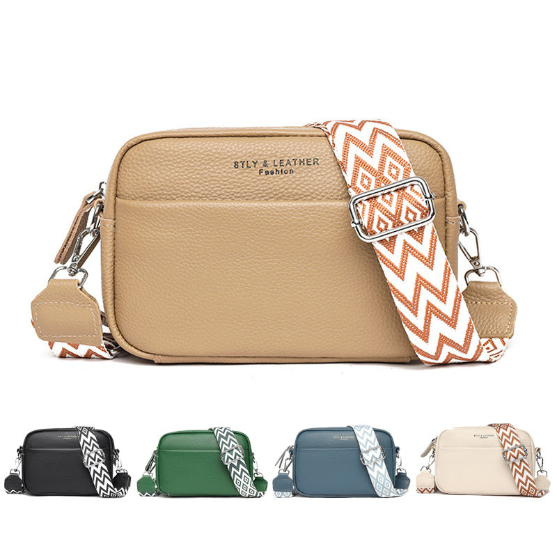 Women’s Fashion Crossbody Shoulder Bag – Cute Small Square Handbag with Rhombus Embroidery & Wide Strap LONDYN UPBRINGING