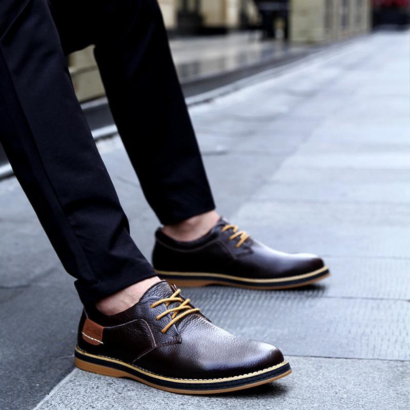 Men’s Large Size Leather British Shoes – Classic Formal Dress Shoes up to Size 48 LONDYN UPBRINGING
