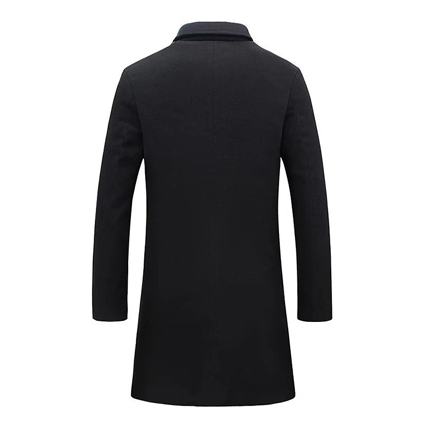 Men’s Winter Lapel Trench Coat – Single-Breasted Jacket with Pockets for Casual Outerwear & Stylish Comfort LONDYN UPBRINGING