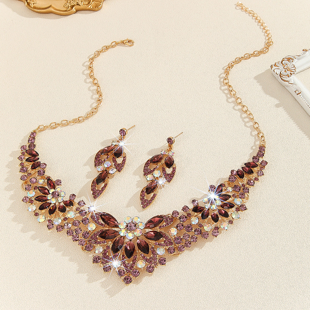 Luxury Statement Crystal Necklace & Earrings Set | High Profile Bridal/Formal Suite LONDYN UPBRINGING
