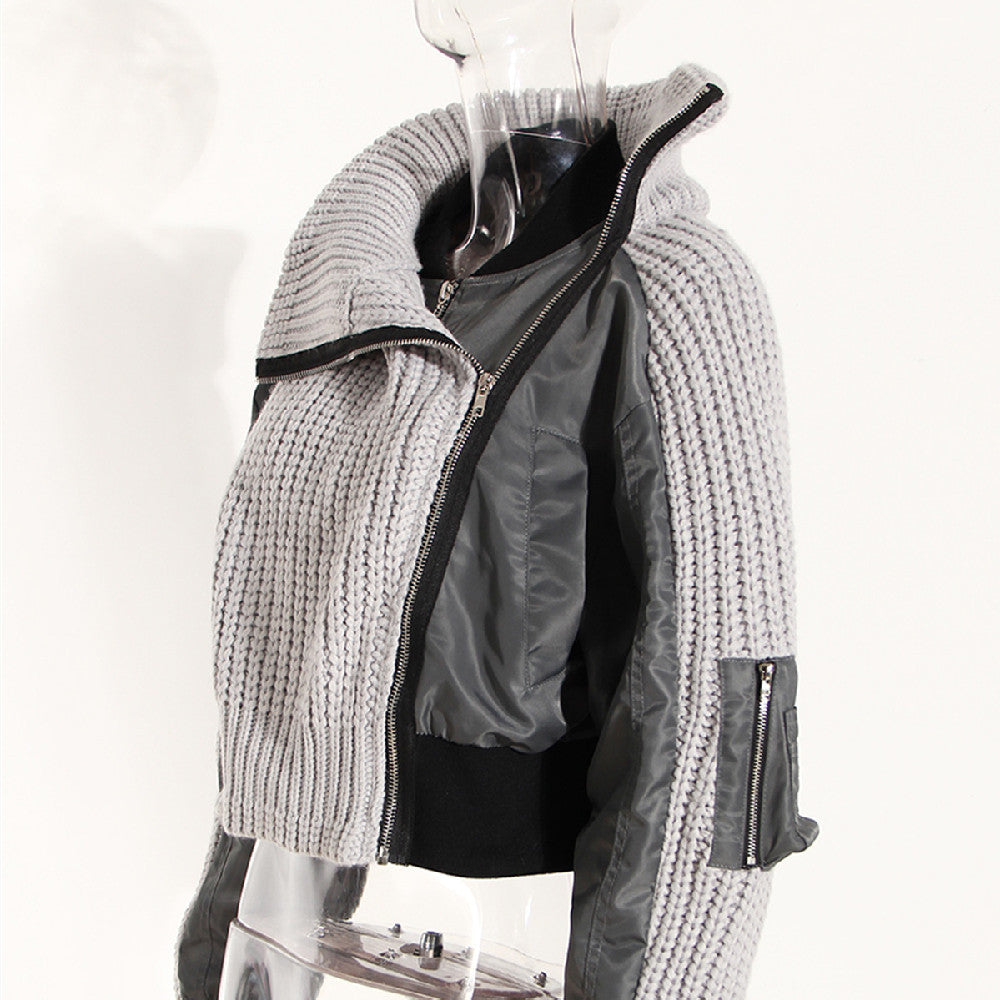 Women's Contrast Stitch Quilted Jacket – Warm, Fashionable Utility Coat LONDYN UPBRINGING