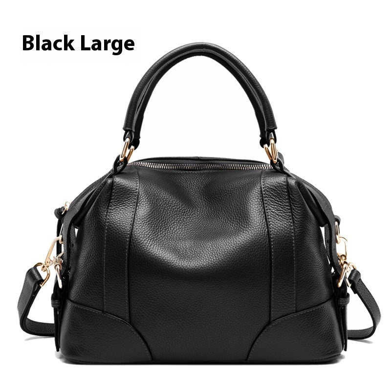 European & American Style Cowhide Leather Handbag for Women – Luxury Top Layer Genuine Leather Tote LONDYN UPBRINGING