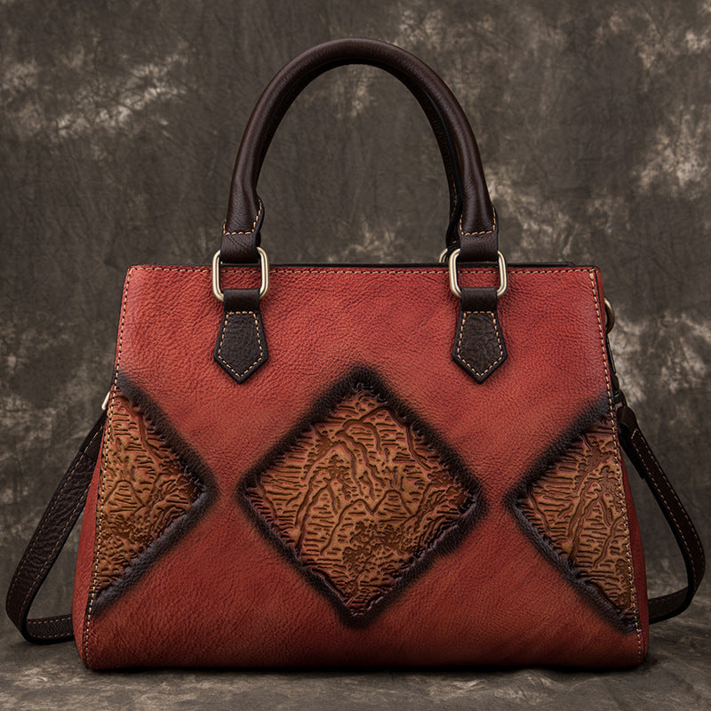 Top-Layer Cowhide Retro Handbag for Women – European & American Fashion Casual Shoulder Bag LONDYN UPBRINGING